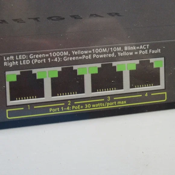 Samsung NETGEAR 5-Port Gigabit Ethernet PoE+ Unmanaged‎ Switch 63W Sealed NWB - Picture 7 of 13